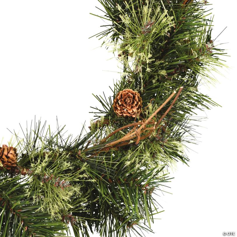 Vickerman 24" Mixed Country Pine Christmas Wreath with Warm White LED Lights