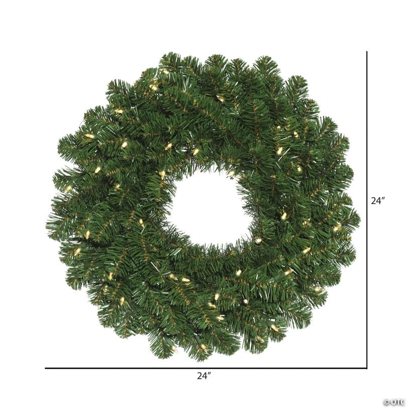 Vickerman 24" Oregon Fir Christmas Wreath with Warm White LED Lights