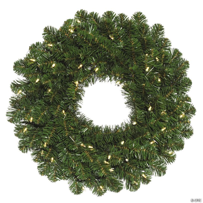 Vickerman 24" Oregon Fir Christmas Wreath with Warm White LED Lights