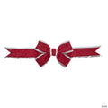 Vickerman 24" Red-Silver Nylon Outdoor Christmas Bow
