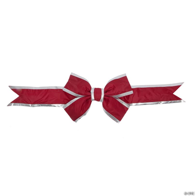 Vickerman 24" Red-Silver Nylon Outdoor Christmas Bow
