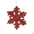 Vickerman 24" Red Glitter Snowflake Christmas Ornament
