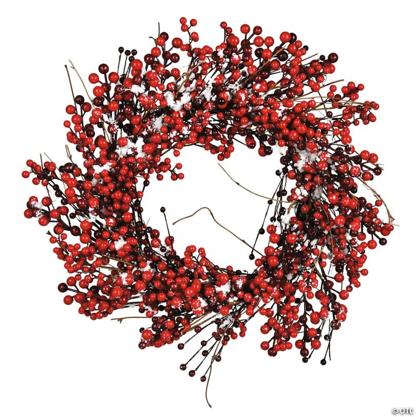 Vickerman 24" Red Snow Berry Wreath.