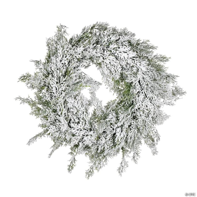 Vickerman 24" Snowy Cedar Wreath