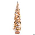 Vickerman 24" Vintage Tabletop Frosted Gold Artificial Christmas Tree, Gold, Silver Ornament