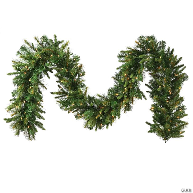 Vickerman 25' Cashmere Artificial Christmas Garland, Warm White Dura-lit LED Lights