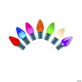 Vickerman 25 Multi-Colored Ceramic C7 LED Light on Green Wire, 16' Christmas Single Mold Light Strand