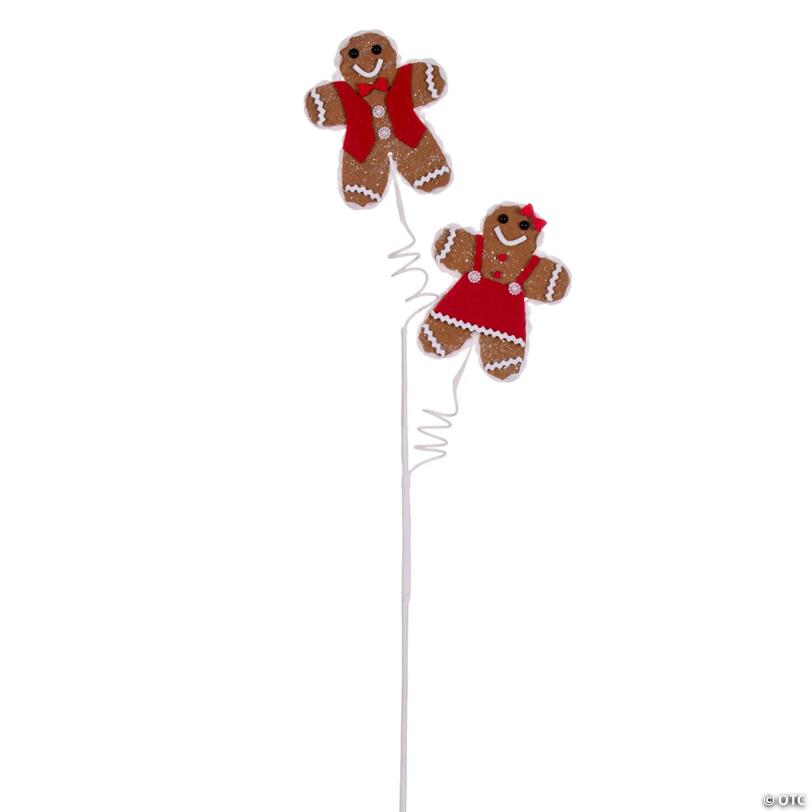 Vickerman 27" Mr and Mrs Gingerbread Spray, 6 per bag.