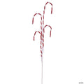 Vickerman 29" Red and White Candy Cane Glitter Spray, 6 per bag.