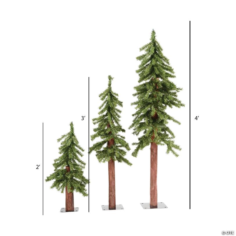 Vickerman 2' 3' 4' Natural Alpine Christmas Tree - Unlit