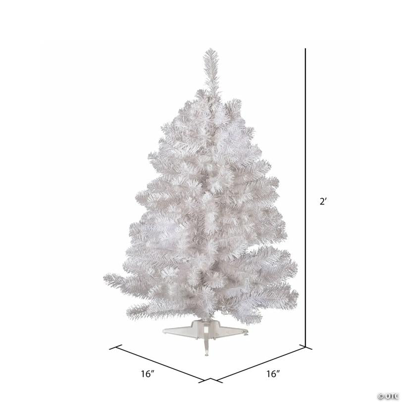 Vickerman 2' Crystal White Spruce Artificial Christmas Tree, Unlit