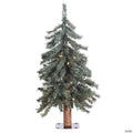 Vickerman 2' Natural Bark Alpine Christmas Tree with Warm White LED Lights