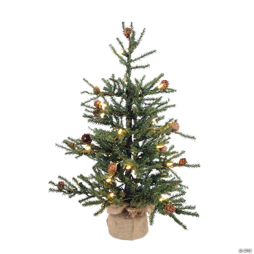 Vickerman 30" Carmel Pine Christmas Tree with Warm White LED Lights