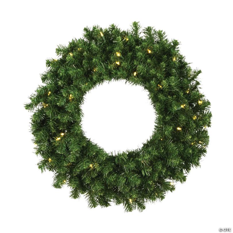 Vickerman 30" Douglas Fir Artificial Christmas Wreath, Warm White LED Lights
