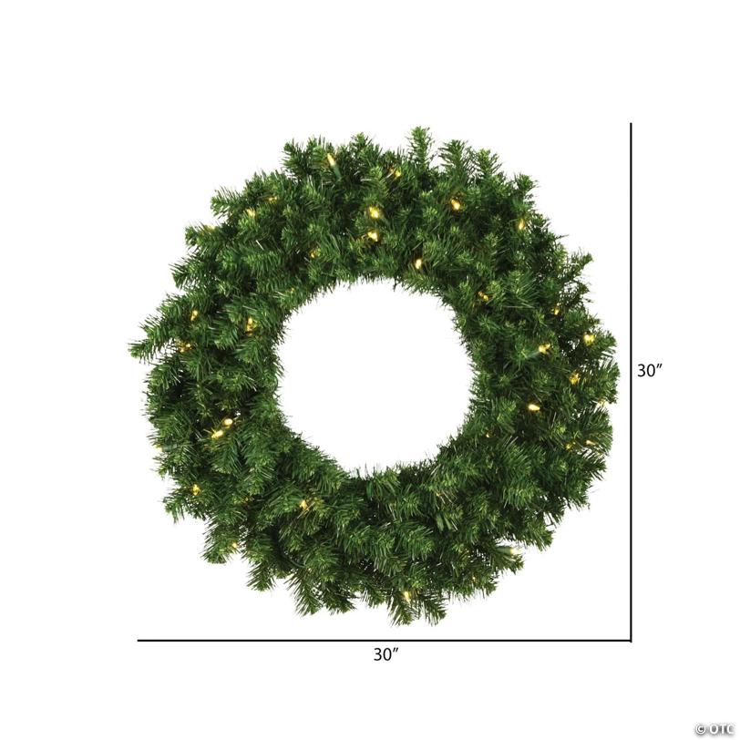 Vickerman 30" Douglas Fir Artificial Christmas Wreath, Warm White LED Lights