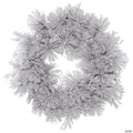 Vickerman 30" Flocked Alberta Christmas Wreath - Unlit