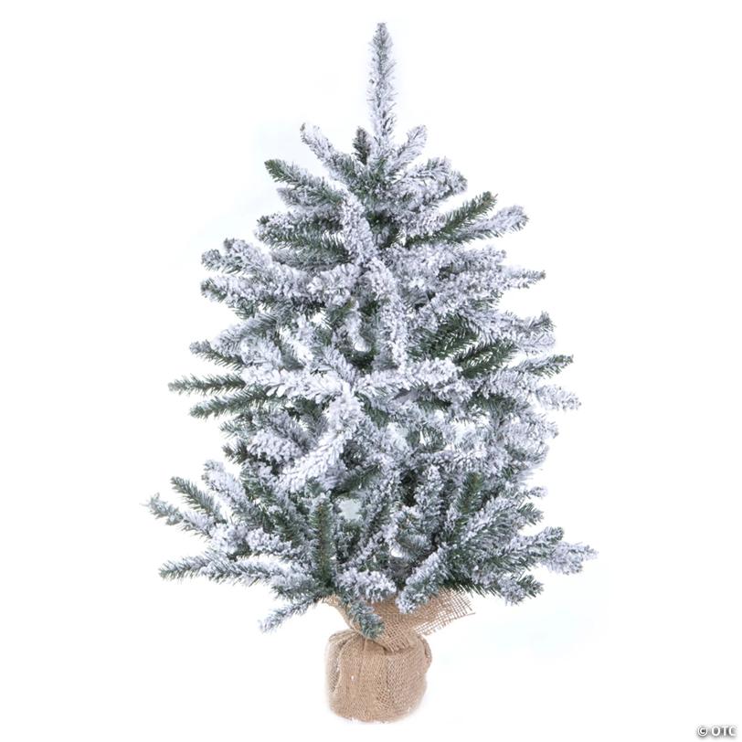 Vickerman 30" Flocked Anoka Pine Artificial Christmas Tree, Unlit