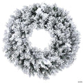 Vickerman 30" Flocked Utica Fir Artificial Unlit Wreath with 170 Realistic Flocked PVC Tips