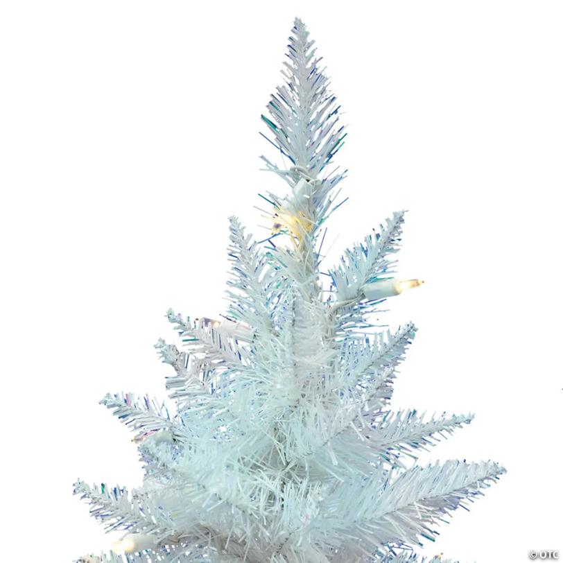 Vickerman 30" Sparkle White Spruce Pencil Christmas Tree with Warm White LED Lights