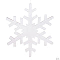 Vickerman 30" White Glitter Snowflake Christmas Ornament