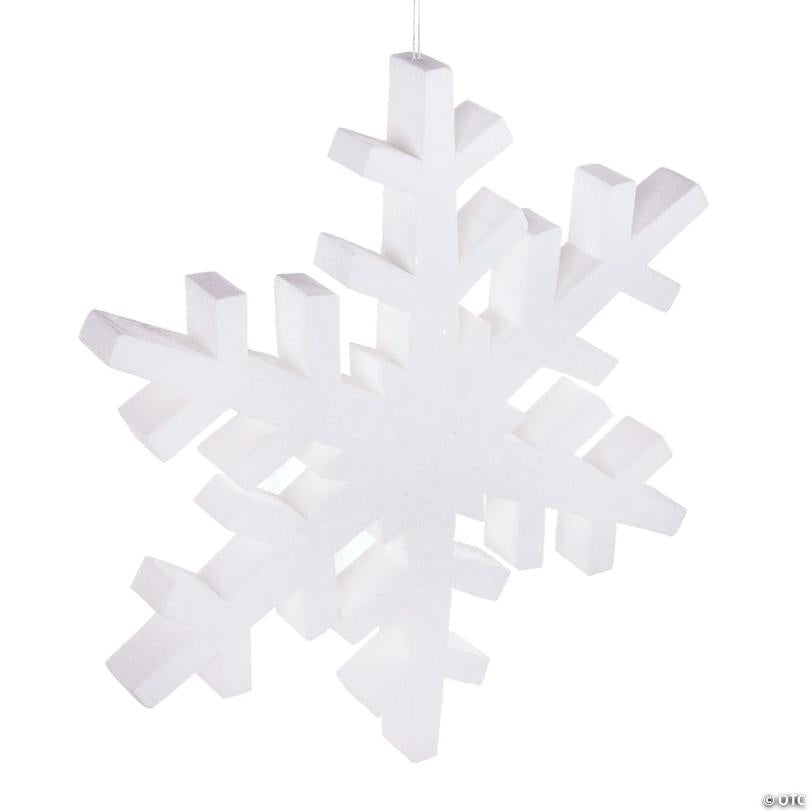 Vickerman 30" White Glitter Snowflake Christmas Ornament