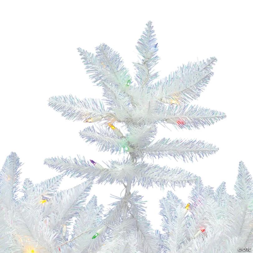Vickerman 3.5' Sparkle White Spruce Christmas Tree with Multi-Colored LED Lights