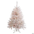 Vickerman 3.5' Sparkle White Spruce Christmas Tree with Multi-Colored LED Lights