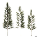 Vickerman 36-42-48" Artificial White Pine Tops 3Pc Set