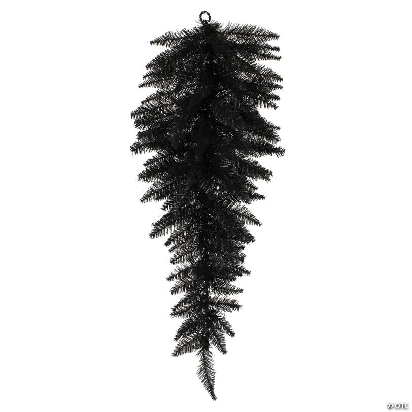 Vickerman 36" Black Fir Artificial Christmas Teardrop, Unlit