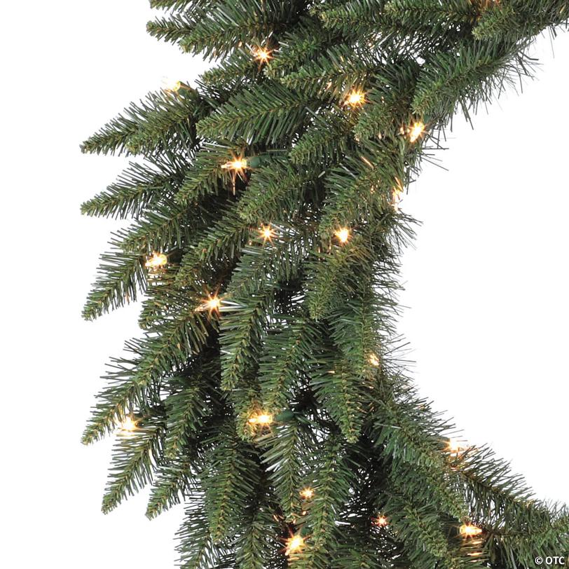 Vickerman 36" Camdon Fir Artificial Christmas Wreath, Warm White LED Mini Lights