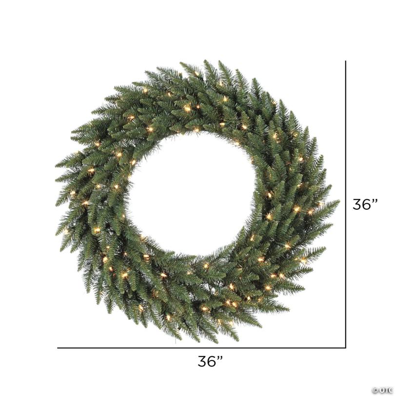 Vickerman 36" Camdon Fir Artificial Christmas Wreath, Warm White LED Mini Lights