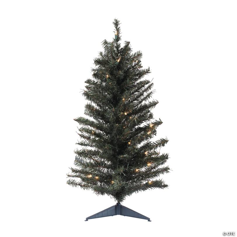 Vickerman 36" Canadian Pine Artificial Christmas Tree, Clear Dura-lit Lights