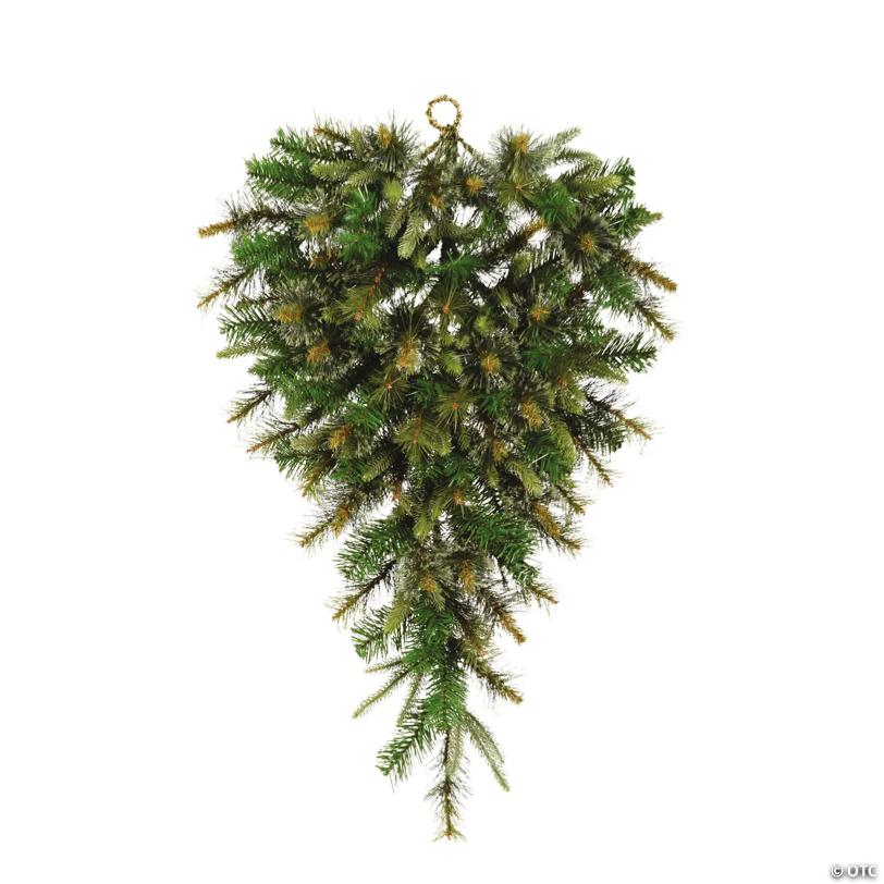 Vickerman 36" Cashmere Artificial Christmas Tree Teardrop, Unlit