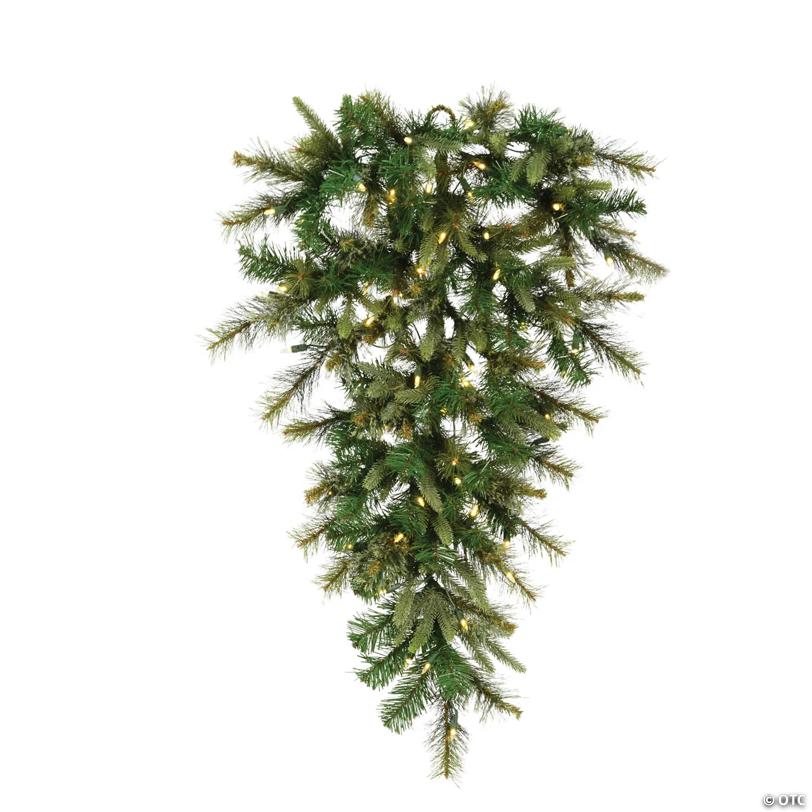 Vickerman 36" Cashmere Artificial Christmas Tree Teardrop, Warm White Dura-lit LED Lights