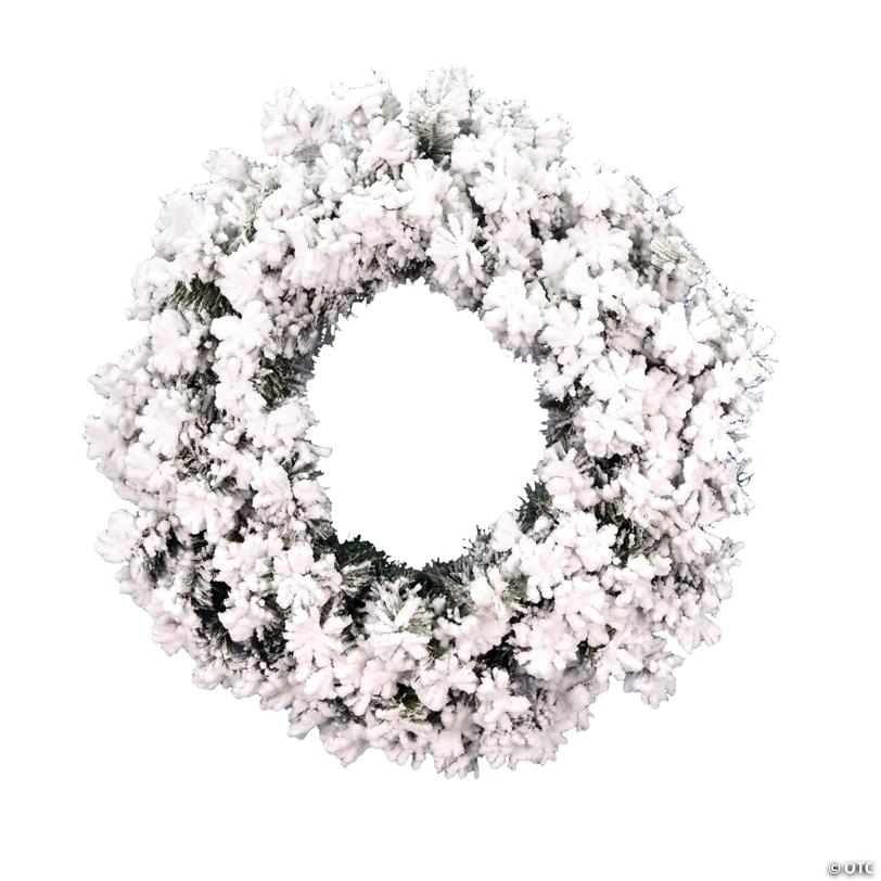Vickerman 36" Flocked Alaskan Pine Artificial Christmas Wreath, Unlit