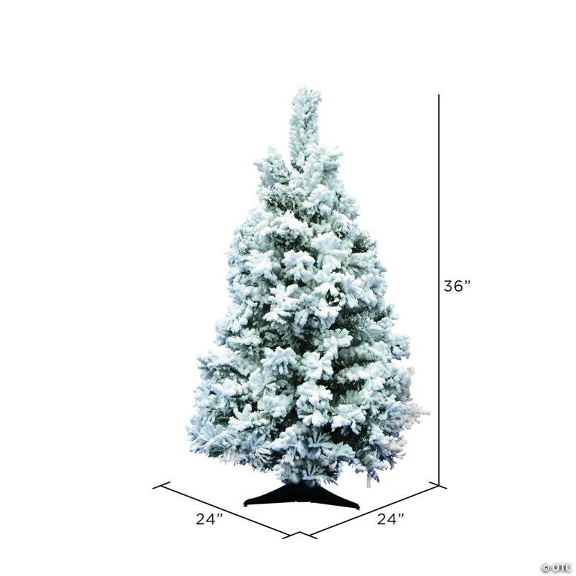 Vickerman 36" Flocked Alaskan Pine Christmas Tree - Unlit