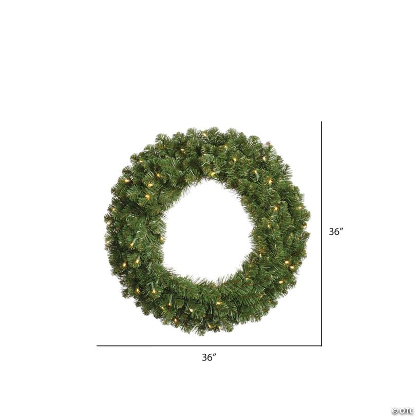 Vickerman 36" Grand Teton Artificial Christmas Wreath, Warm White Wide Angle LED Lights