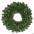 Vickerman 36" Oregon Fir Artificial Christmas Wreath, Warm White Single Mold LED Wide Angle Lights