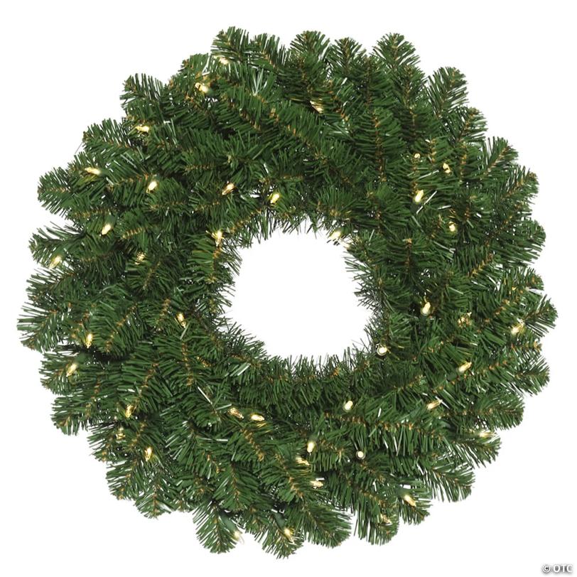 Vickerman 36" Oregon Fir Artificial Christmas Wreath, Warm White Single Mold LED Wide Angle Lights