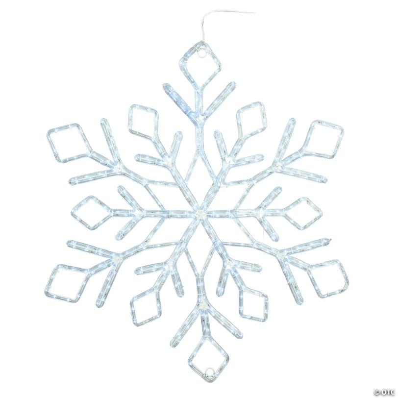 Vickerman 36" Pure White LED Twinkle Diamond Snowflake Lighted Decor
