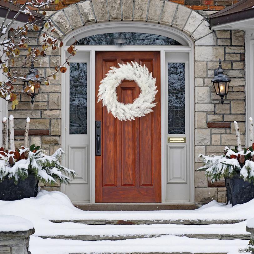 Vickerman 36" Sparkle White Spruce Artificial Christmas Wreath, Unlit