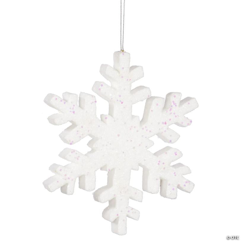 Vickerman 36" White Glitter Snowflake Christmas Ornament