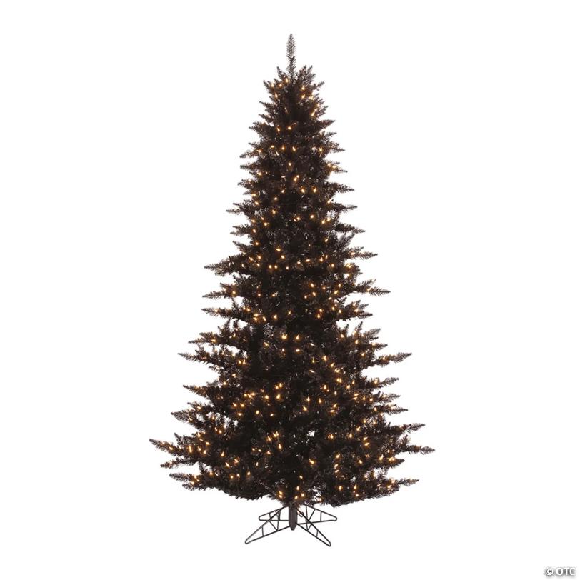 Vickerman 3' Black Fir Christmas Tree with Warm White LED Lights