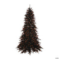 Vickerman 3' Black Fir Slim Christmas Tree with Orange LED Lights