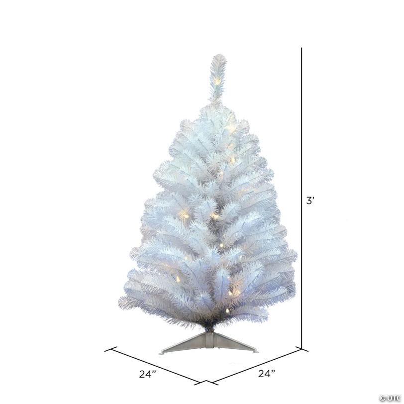 Vickerman 3' Crystal White Spruce Christmas Tree with Warm White LED Lights
