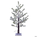 Vickerman 3' Green Frosted Mini Pine Twig Tree, Warm White 3mm Wide Angle LED lights.