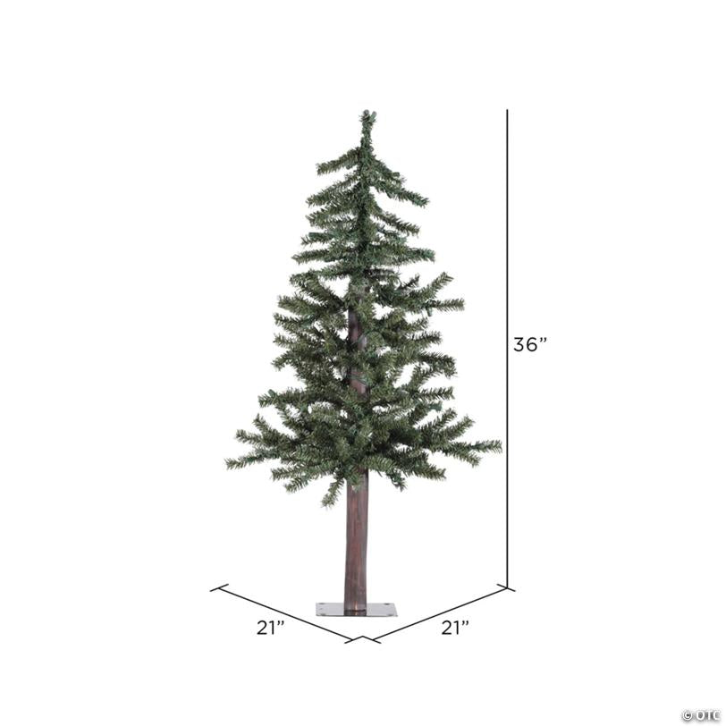 Vickerman 3' Natural Alpine Artificial Christmas Tree, Unlit