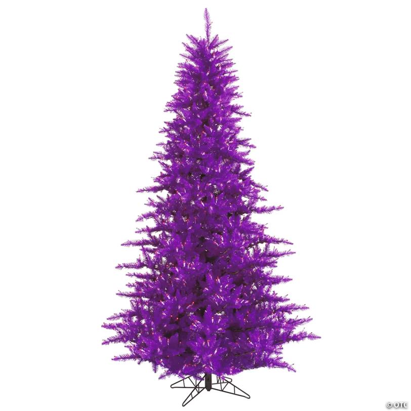 Vickerman 3' Purple Fir Christmas Tree with Purple LED Lights