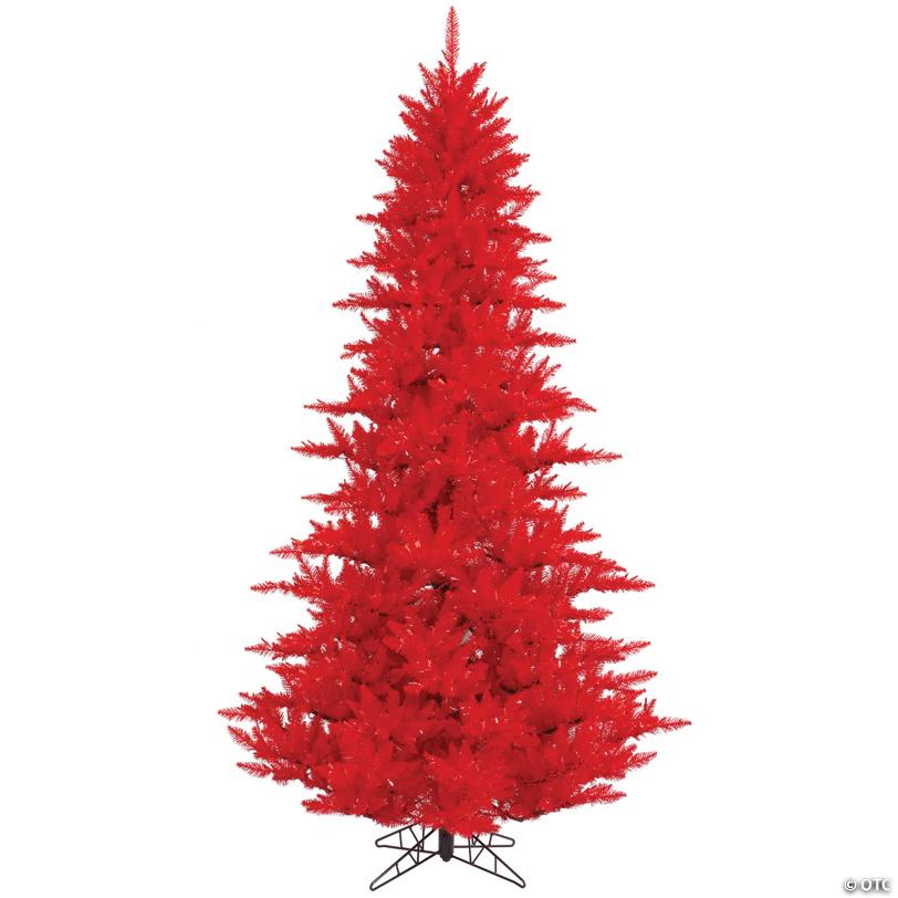Vickerman 3' Red Fir Artificial Christmas Tree, Unlit