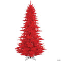 Vickerman 3' Red Fir Artificial Christmas Tree, Unlit